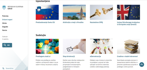 Vlada Republike Slovenije informacijski sistem spletna stran vlade